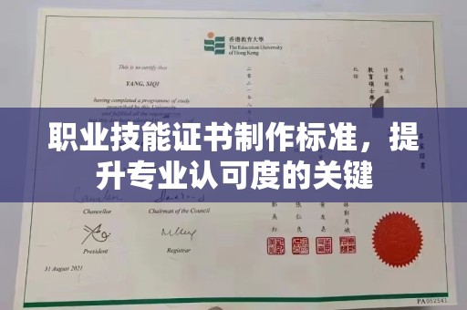 莎车职业技能证书制作标准，提升专业认可度的关键