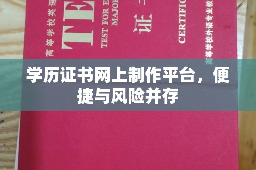 莎车学历证书网上制作平台，便捷与风险并存