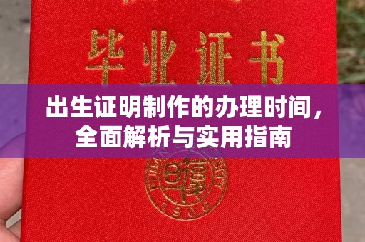 莎车出生证明制作的办理时间，全面解析与实用指南